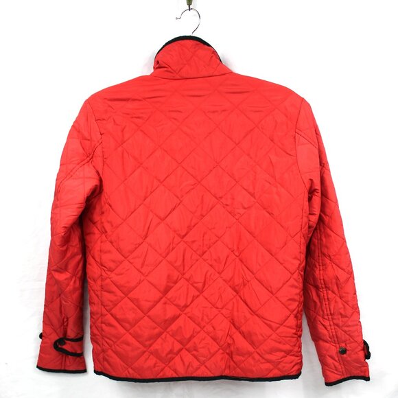 Ralph Lauren Sport Red/Black Trim Lightweight Quilted Zip Front Jacket Coat Sz S - Picture 6 of 7